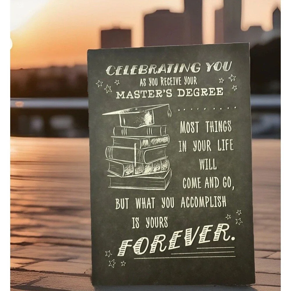 Master’s Degree Congrats Card – Impressive Academic Achievement – New